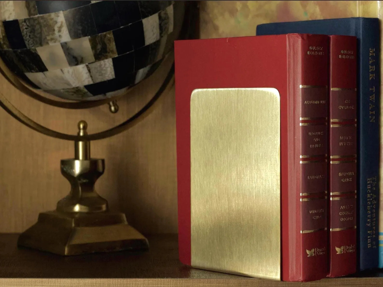 Solid Brass Bookends - Made in Canada