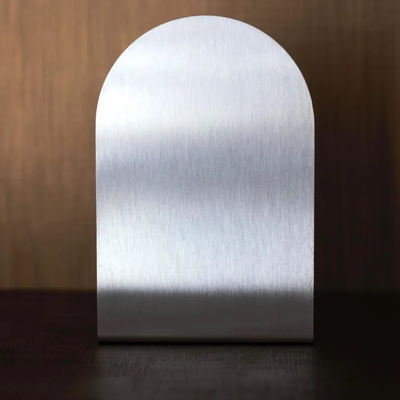 Rounded Stainless Steel Bookends - Made in Canada