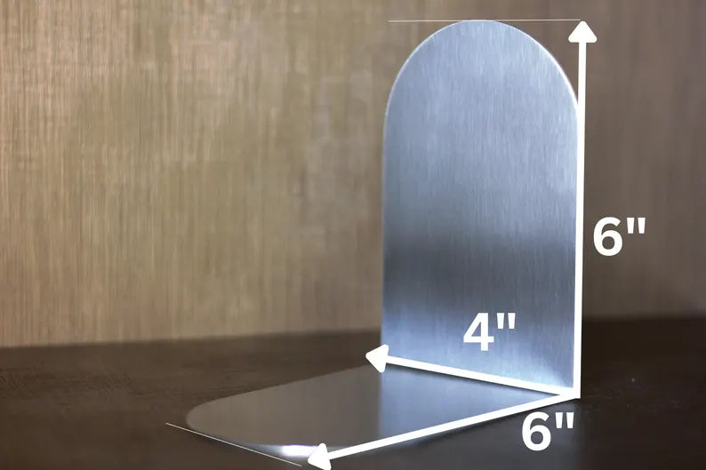 Rounded Stainless Steel Bookends - Made in Canada