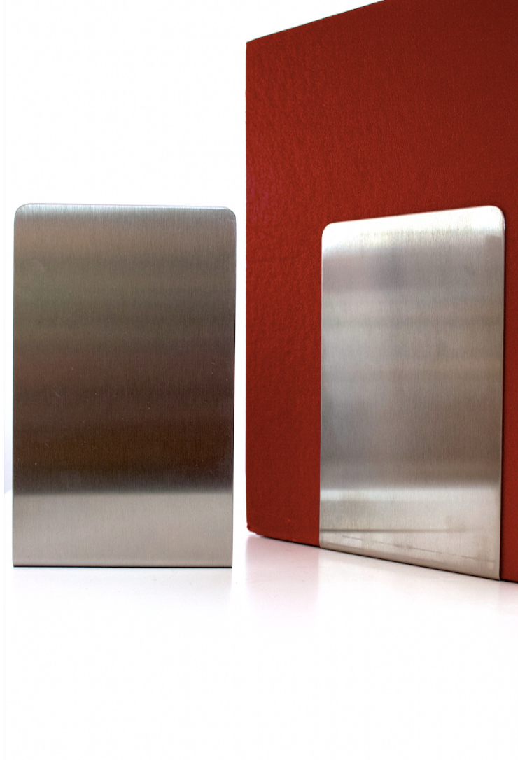 Stainless Steel Bookends - Made in Canada